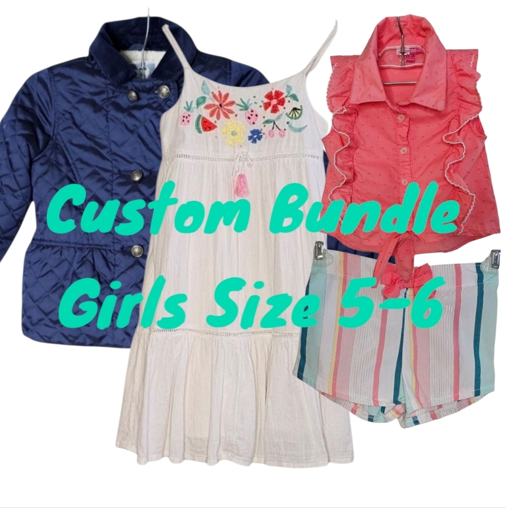 Custom Bundle for Caleigh – Quilted Jacket Dress and Shorts Set Girls Size 4 - 6